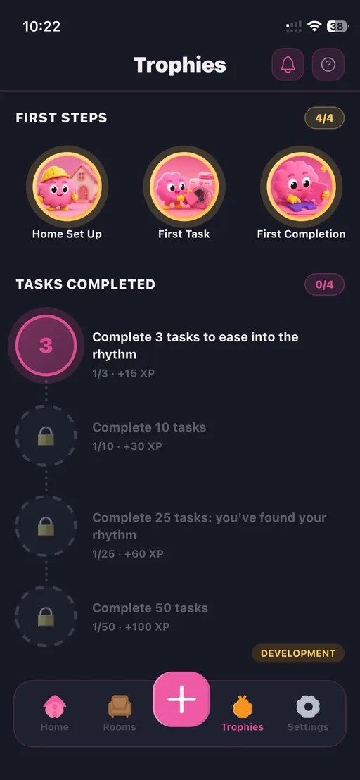 Dopami trophies screen